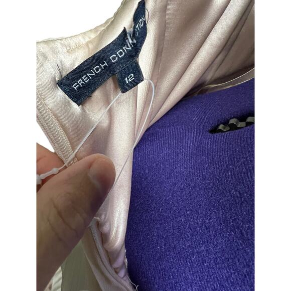 NWT French Connection Strapless Pink Dress, Size 12 Chic Party or Wedding Guest - Picture 7 of 11